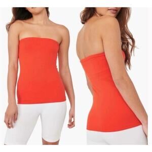 Free People Intimately Bright Orange Carrie Sleeveless Tube Top in Size M/L